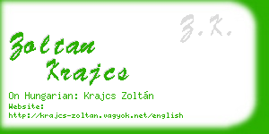 zoltan krajcs business card