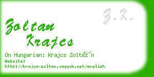 zoltan krajcs business card